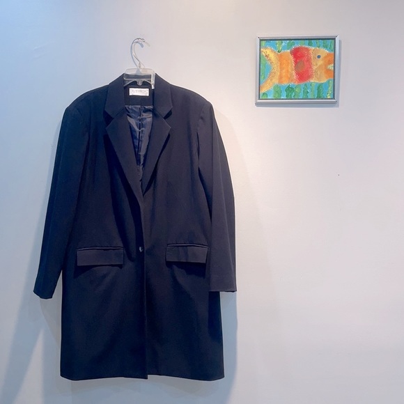 Navy Blue “Elisabeth By Liz Claiborne” Coat Blazer Size 14 - Picture 1 of 5